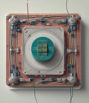 Innovative piezoelectric device prototype capturing energy from gentle water movements.