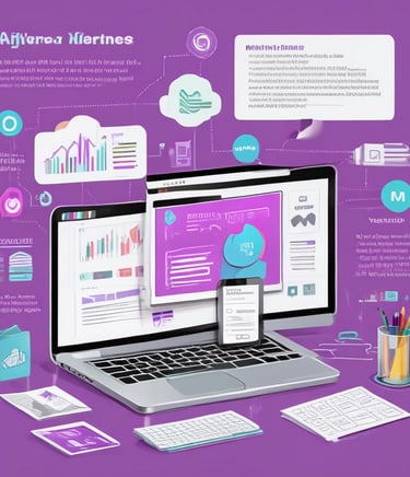 Two people are standing in front of a whiteboard that has a weekly schedule for social media content. The board is divided into sections for Twitter, TikTok, Instagram, and Facebook, with sticky notes indicating different content themes for each day of the week. One person is pointing at the board, while the other holds a red marker.