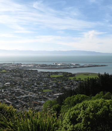 View of Nelson from the "Centre of New Zealand" in November 2006 by Markus Koljonen (Dilaudid)