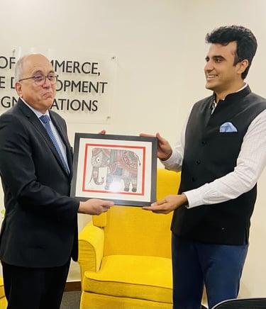 Ambassador of El Salvador at Chamber India secretariat, New Delhi
