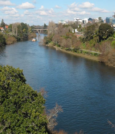 Waikato River passing through Hamilton