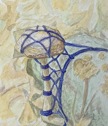 Mushroom Shibari rope forest fungi