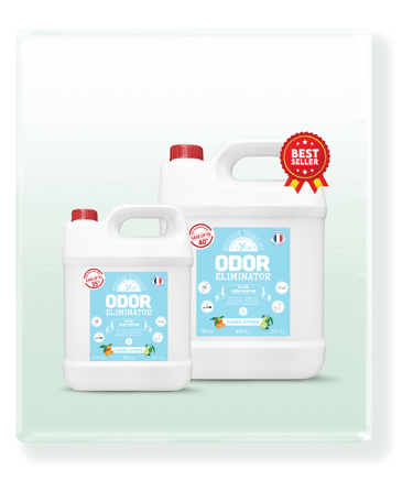 ODOR ELIMINATOR canisters with capacity 2L and 5L, Fresh Citrus scent.