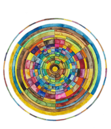 Mandala à l'aquarelle, Karin Monami