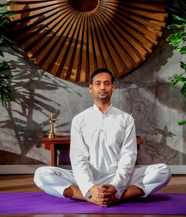 Dr. Ashish Arya, founder and senior yoga teacher at Sankhya Yoga & Wellness