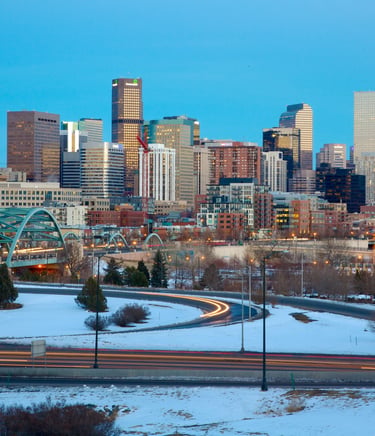 Downtown Denver city view, cleaning service area of SparkEaseCleaning