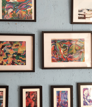 close up photograph of my small local art exhibition