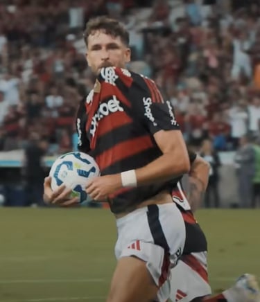 Léo Pereira autor do gol no empate contra o internacional no primeiro turno
