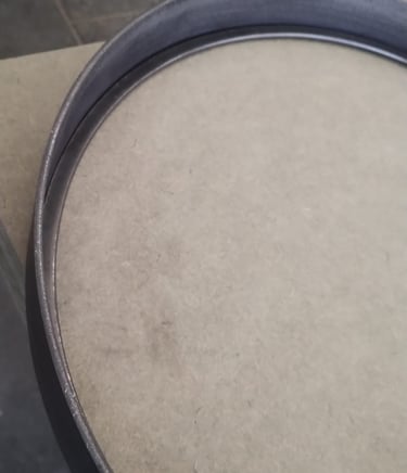 Confecção de espelho oval