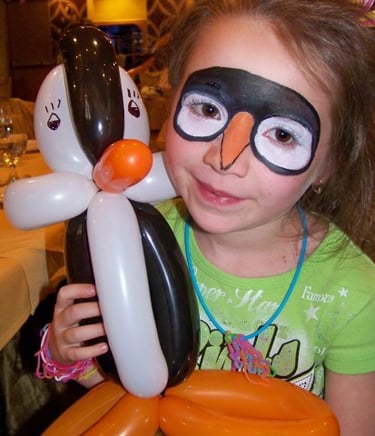 Face painting and balloons