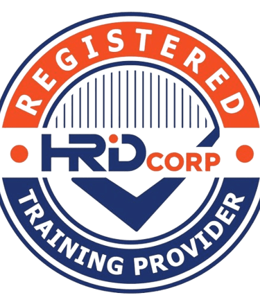 a logo for a Registered HRDC training provider Malaysia