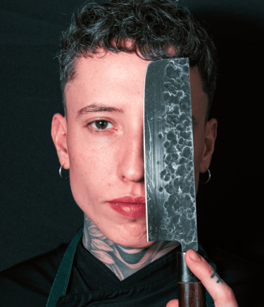 ossian chef retrato con cuchillo