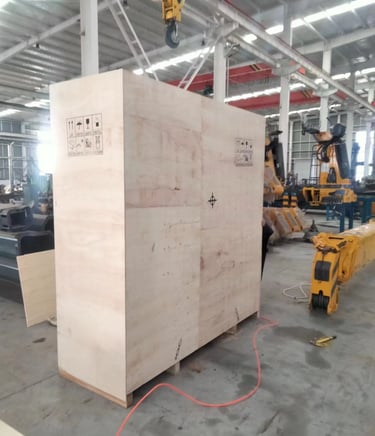 wooden box package of loader crane