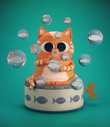 a cute cat sitting on top of a can of sardines