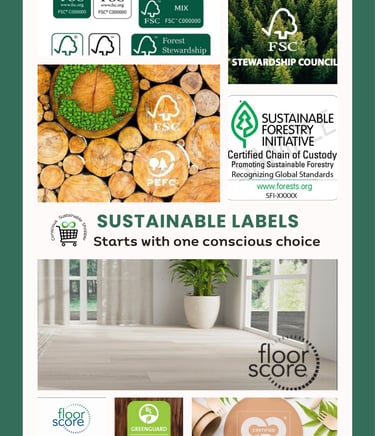 Certified Sustainable, ethical labels