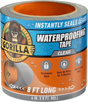 Gorilla Waterproof Patch & Seal Tape, Clear Tape