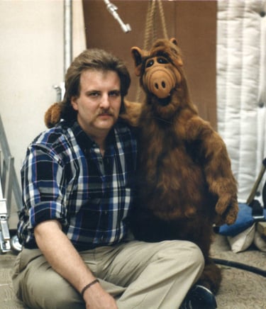 On the set of ALF, in Culver City, in 1989.
