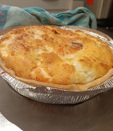 quiche lorraine en sortie de four