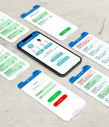 Maquette d application rendu sur smartphone écran gestion et notification