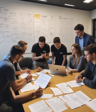 vp of marketing or marketing team working on a brief