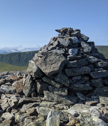 mountain summit cairn