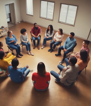 a man taking a photo of himself in a studio