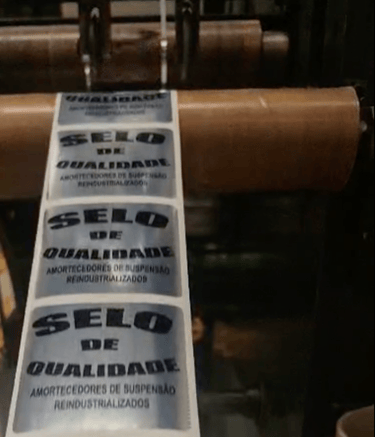 Impressão flexografia de selo que qualidade.