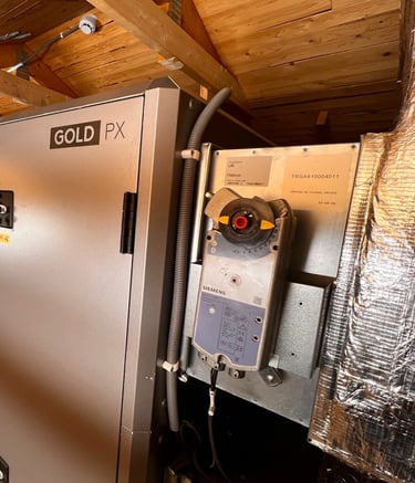 FTX-aggregat Swegon Gold installation i Stockholm