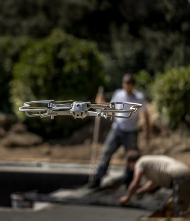 photo d'un drone proche du sol