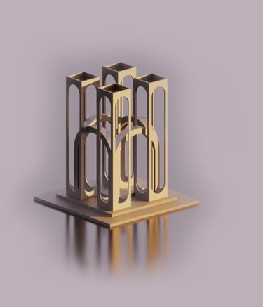 Conceptual Revit 3D model with arches