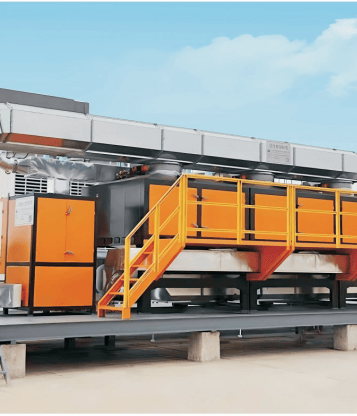 catalytic combustion gas treatment