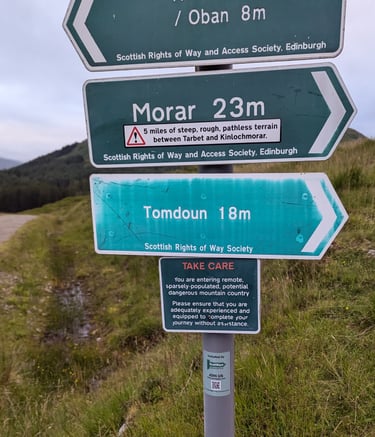 mountain navigation sign
