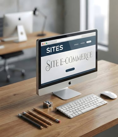 Illustration d'un site e-commerce sur ordinateur.