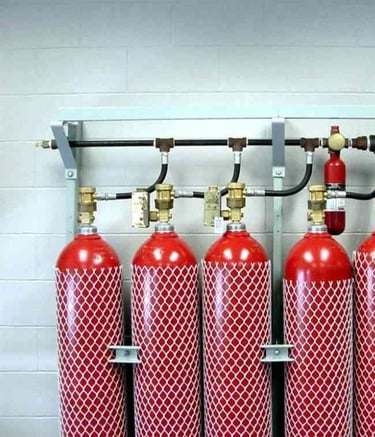 🧊 نظام إطفاء ثاني أكسيد الكربون (CO2 System)
