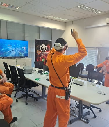 "Evento com VR para treinamento 
