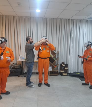 "Evento com VR para treinamento 