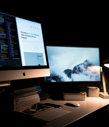 Criação de site, user interface