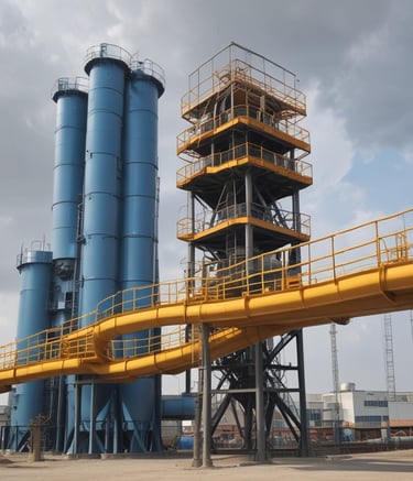 Night view of a government infrastructure project illuminated with safety lighting and electrical setups.