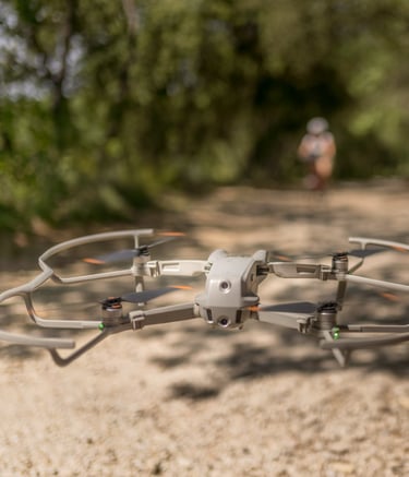 photo de drone au ras du sol