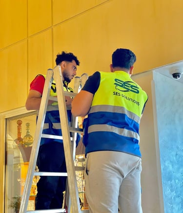 فريق هندسي متخصص في التصميم، البرمجة، والتنفيذ. خدمات ما بعد البيع من صيانة ودعم فني مستمر.