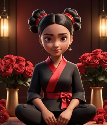Pixar Style 3d Render Of Girl