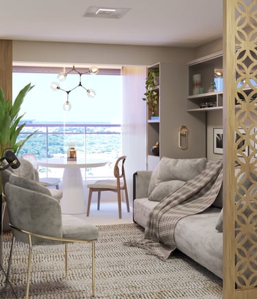 Detalhe de marcenaria planejada em apartamento funcional SP