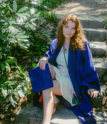 College Senior from University of Mary Washington portrait in Maymont Park, Richmond Virginia