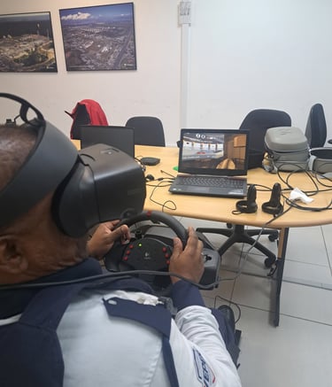 "Ação com VR para Maio Amarelo"