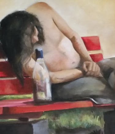 dipinto di uomo ubriaco