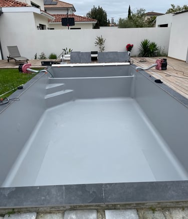 Pose de liner gris en Nouvelle Aquitaine, rénovation