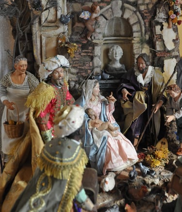 scena natività presepe napoletano