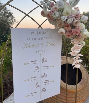 Wedding welcome sign 