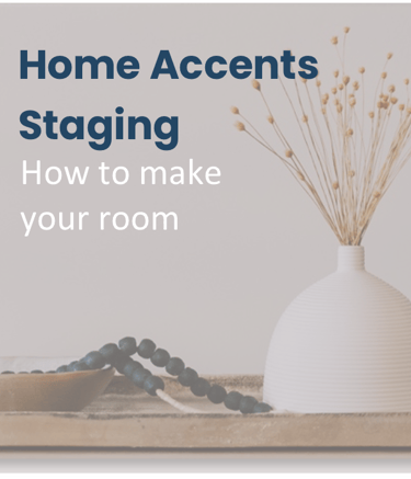 A picture of a dried flower vase with a caption: Home staging how to make your room shine
