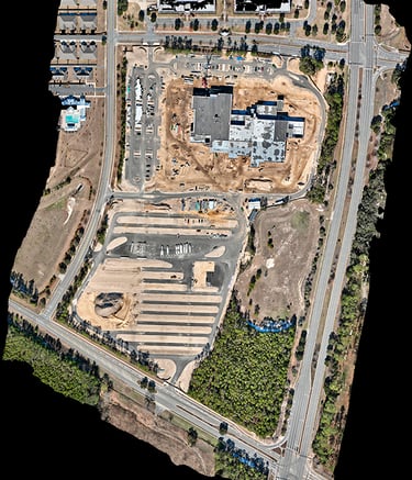 photogrammetry map of a large construction site